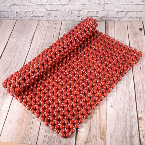 Cojín para asiento de coche de madera roja contra el calor veraniego 6