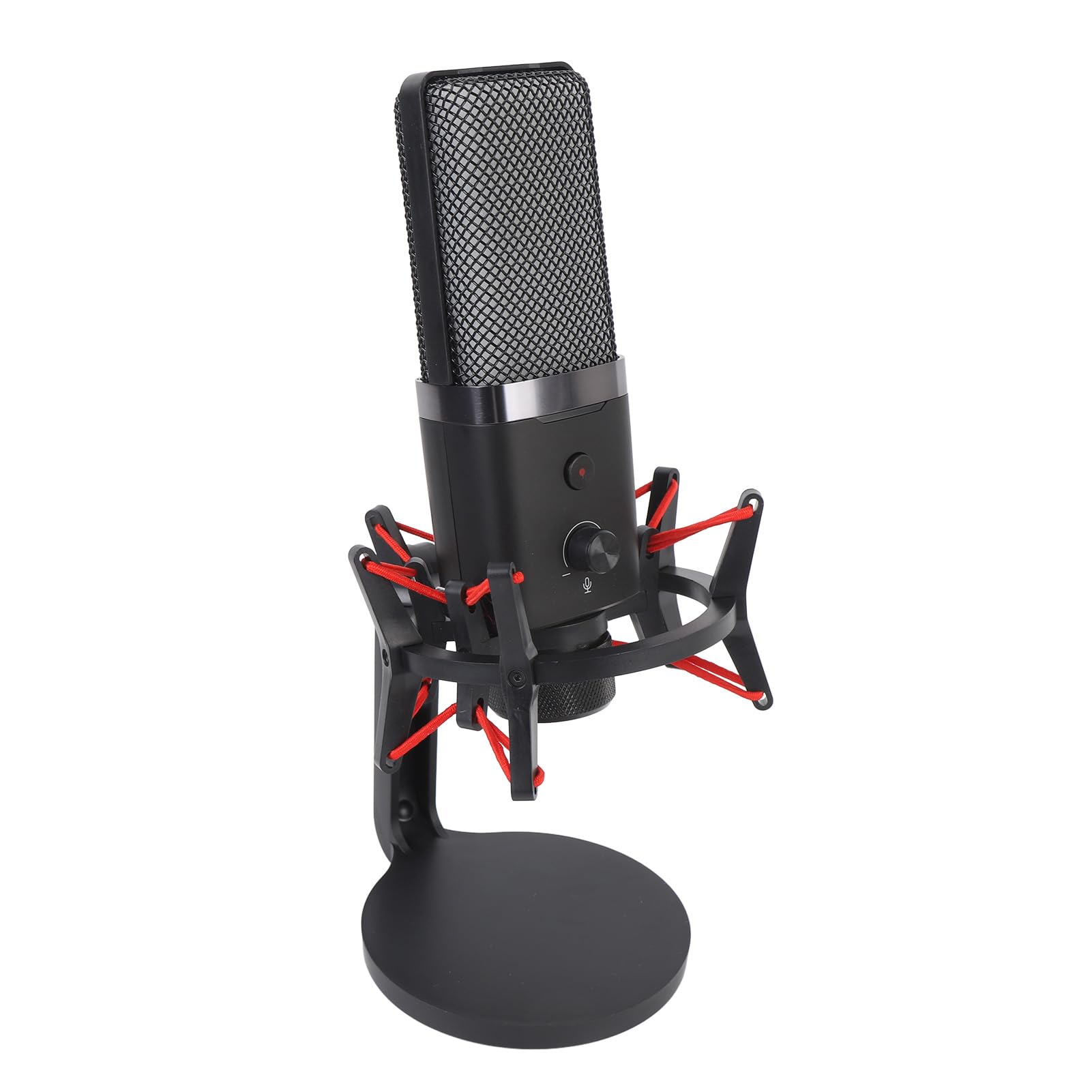 XUMIUZIY Mikrofon Gamingowy USB do Komputera PC, Mikrofon Pojemnościowy z redukcją Szumów i Oświetleniem RGB, Przewodowy, Bezprzewodowy 2,4 GHz, 2 Tryby, Antywibracyjny Uchwyt