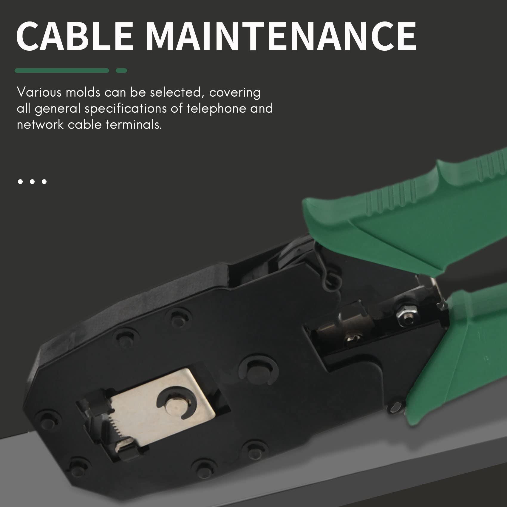Kit d'outils de réparation de câble réseau Rj45 Rj11 Cat6 Testeur Test Sertissage Maintenance Stripper
