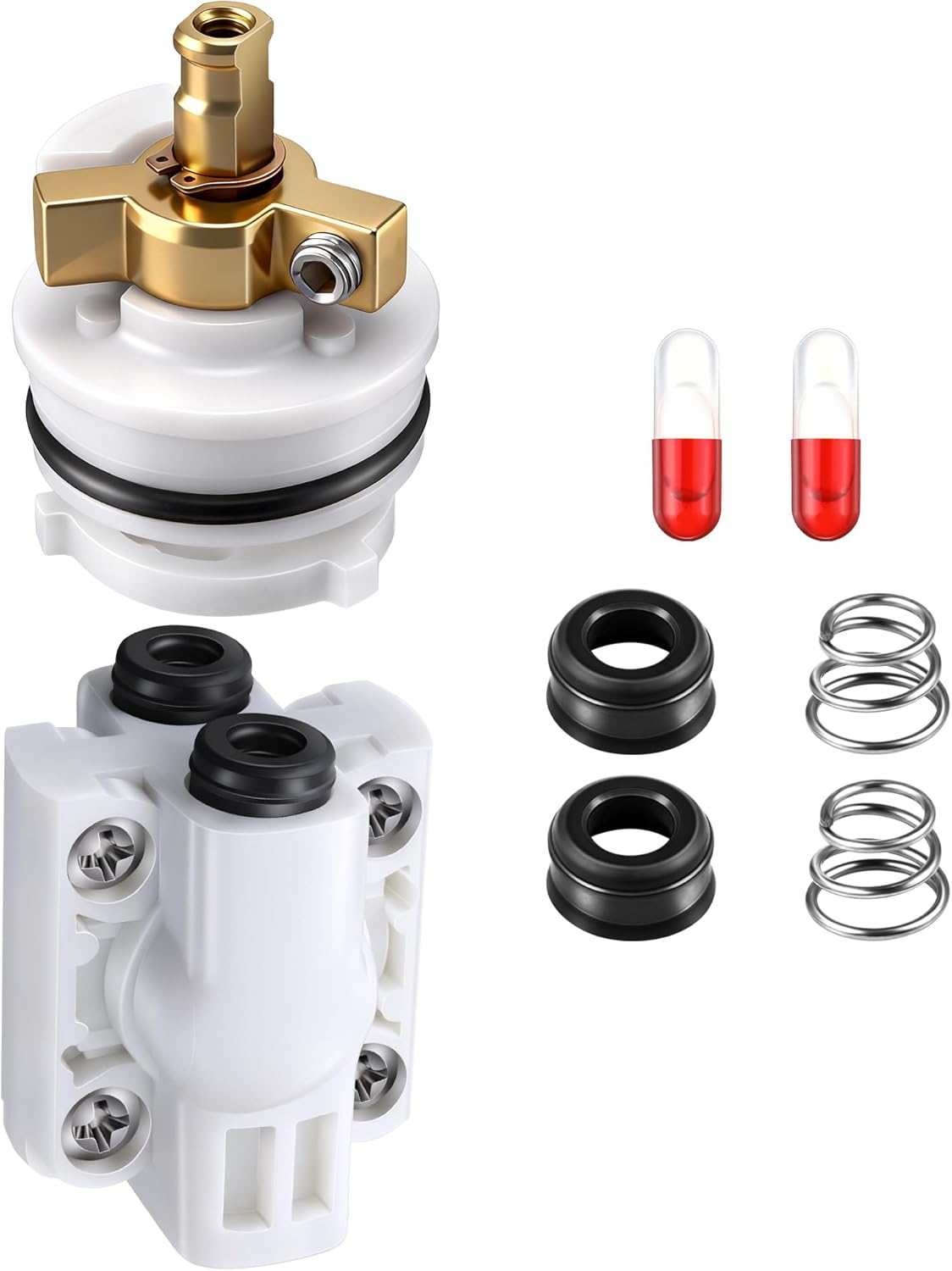 Cartridge and Pressure Balance Combo Unit, Compatible with Glacier Bay and Pegasus Faucets, Single Lever Cartridge Rebuild Kit Compatible with PB1991(RP22003) and PB0990(RP70068)