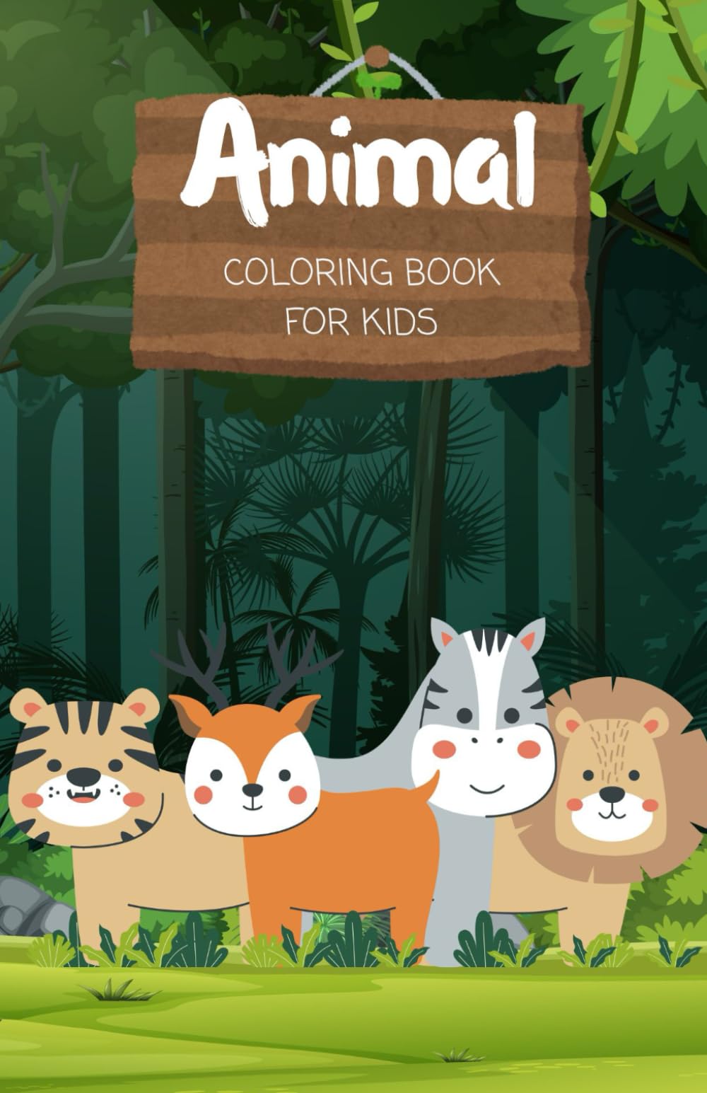 Animal Coloring Book for Kids: Fun and Cute Animals to Color – 42 Pages of Adorable Designs: Cute and Easy Animal Designs to Color for Relaxation and Learning