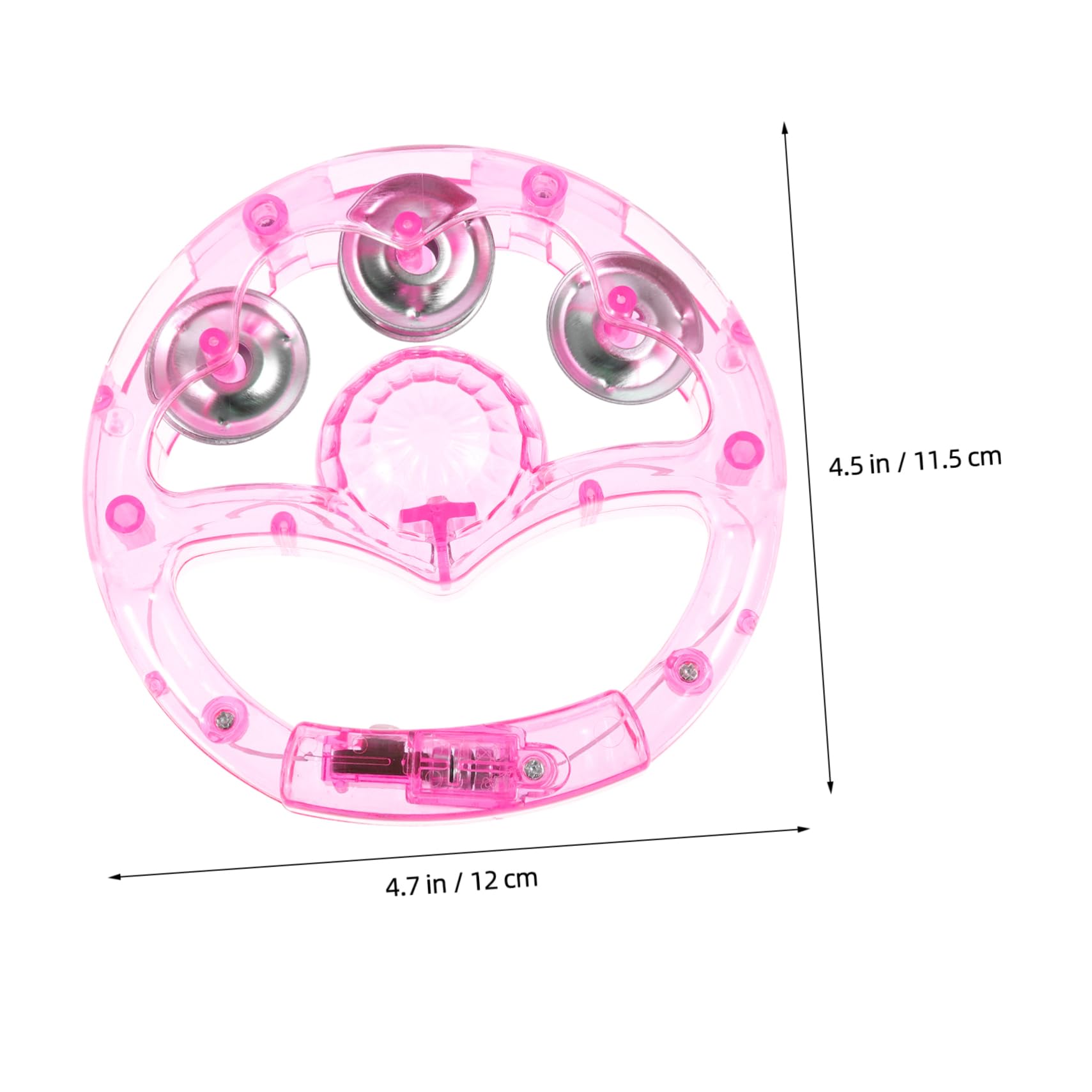 PRETYZOOM 2Pcs Flashing Tambourines Luminous Handbells for Ktv Bars Parties Atmosphere Props Safe Material Easy to Use Musical Instruments
