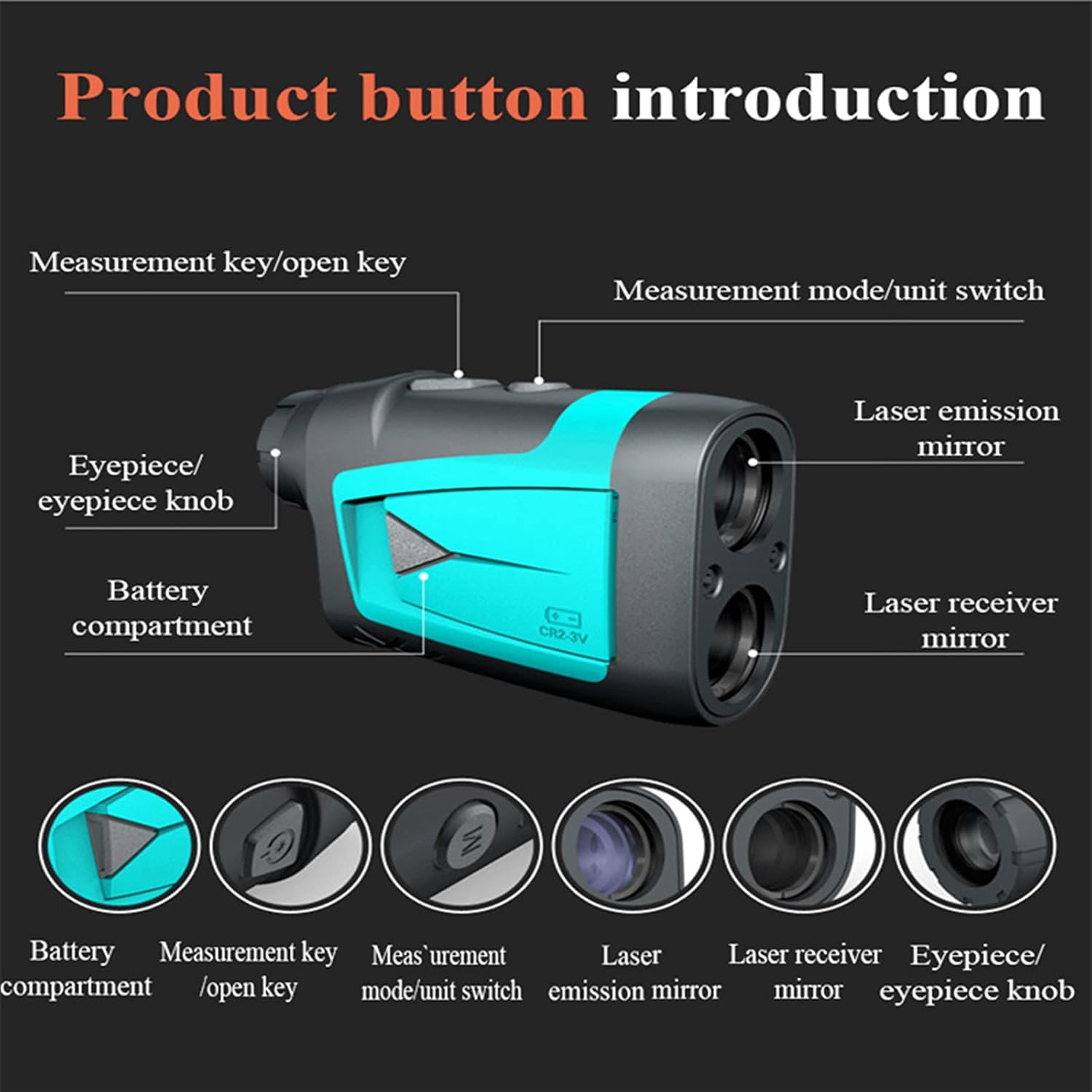 600M Golf Laser Rangefinder Mini Golf Rangefinder Hunting Roulette Digital Laser Measure Tape Rangefinder Adjusted Mode