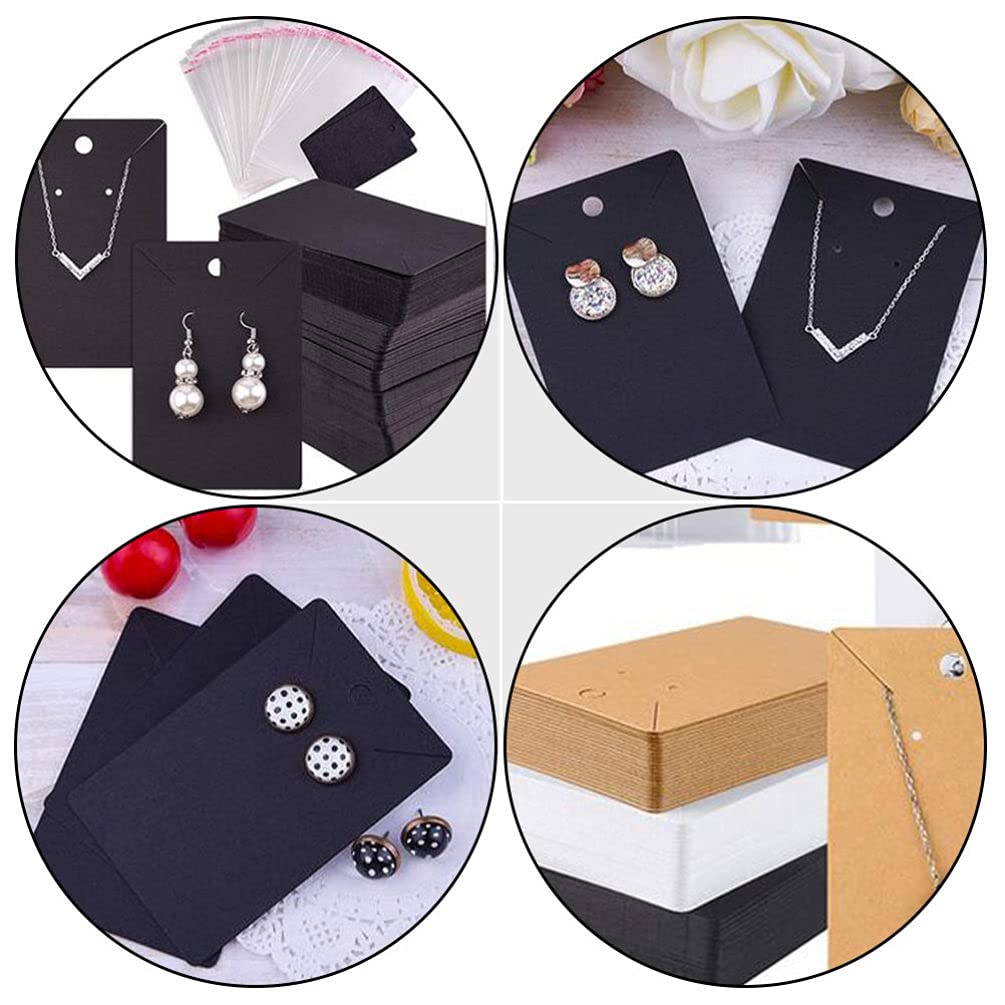 100 Cartes D'affichage Pour Boucles D'oreilles - Carton Blanc 5x5 Cm - Support De Présentation Pour Bijoux, Vente En Ligne
