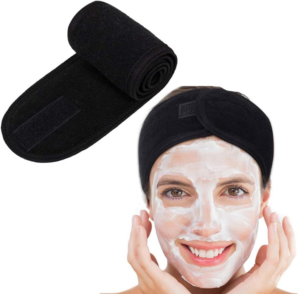 Mi Ya ヘアバンド マジックテープ 洗顔ヘアバンド ヘアターバン ターバン 髪 洗顔用ヘッドバンド レディース 化粧 メンズ 髪留め