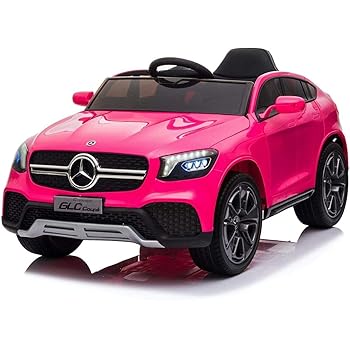 Mondial toys auto  elettrica 12v per bambini mercedes-benz glc coupè con sedile in pelle cintura di sicurezza GLC_pink