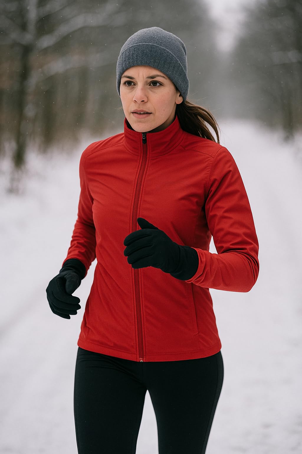 Generico Guanti Termici Invernali Neri per Ciclismo, Running, Sci, Touchscreen, Antiscivolo, Made in Italy