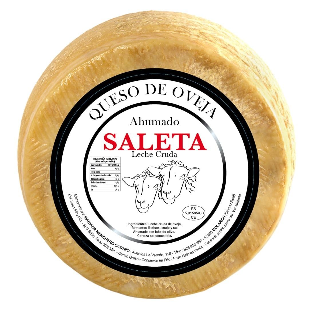 SALETA® Queso Semicurado Entero de oveja Gourmet (3 Kg) | Elaboracion Artesana Quesos de La Mancha | Quesos de leche de oveja — view 8