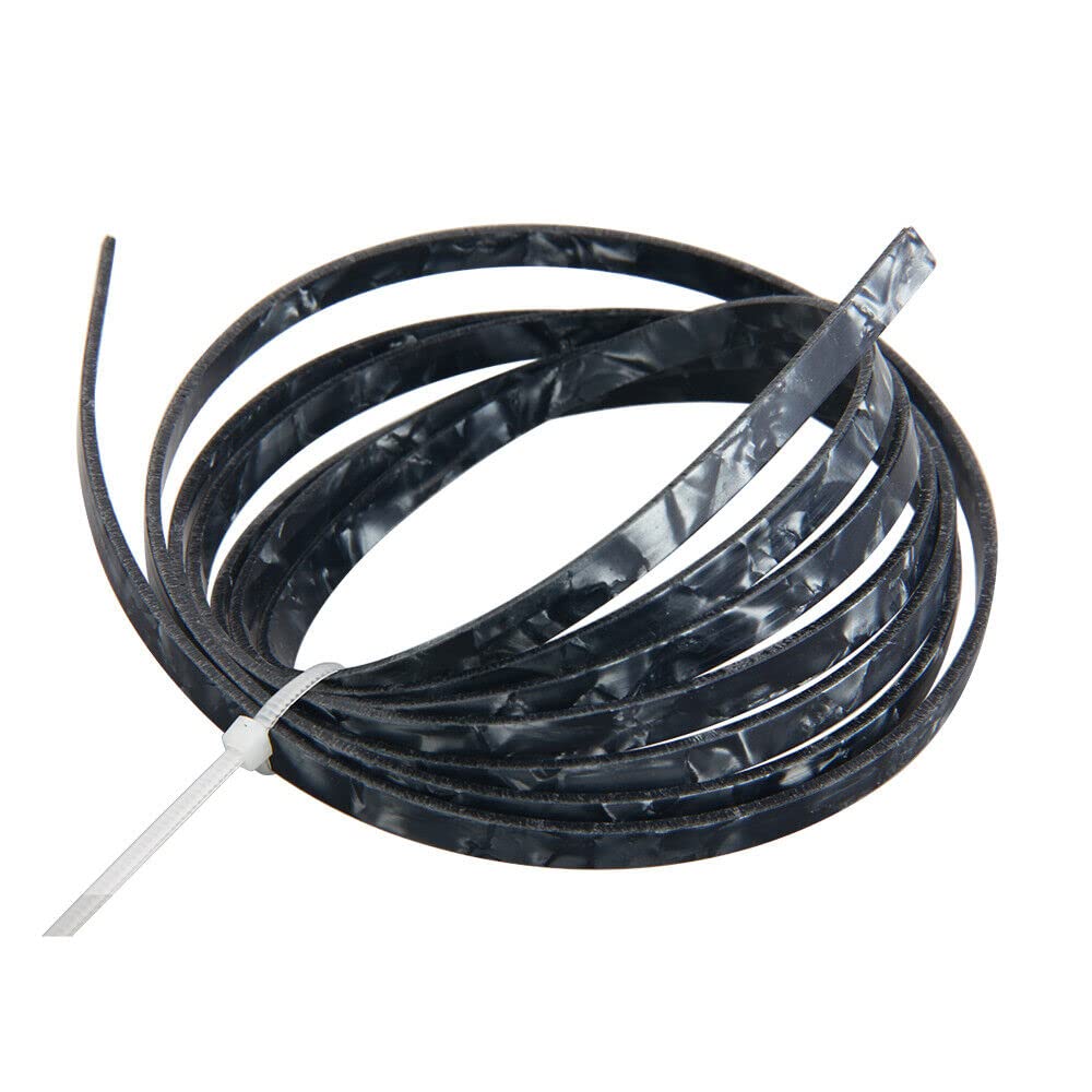 10pcs Black Pearl Celluloid Guitar Binding Puling Strip 5 Feet 4mmx1.5mm