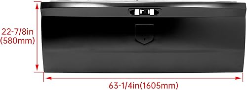 Miniatura 5 de Kojem Carcasa para portón trasero compatible con Ram 1500 2500 3500 2010-2022, repuesto para puerta trasera CH1900129, acero electroforesis negro