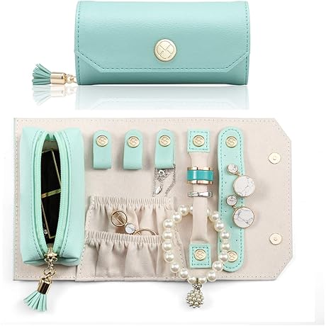 Vlando Trace Small Travel Jewelry Roll Case