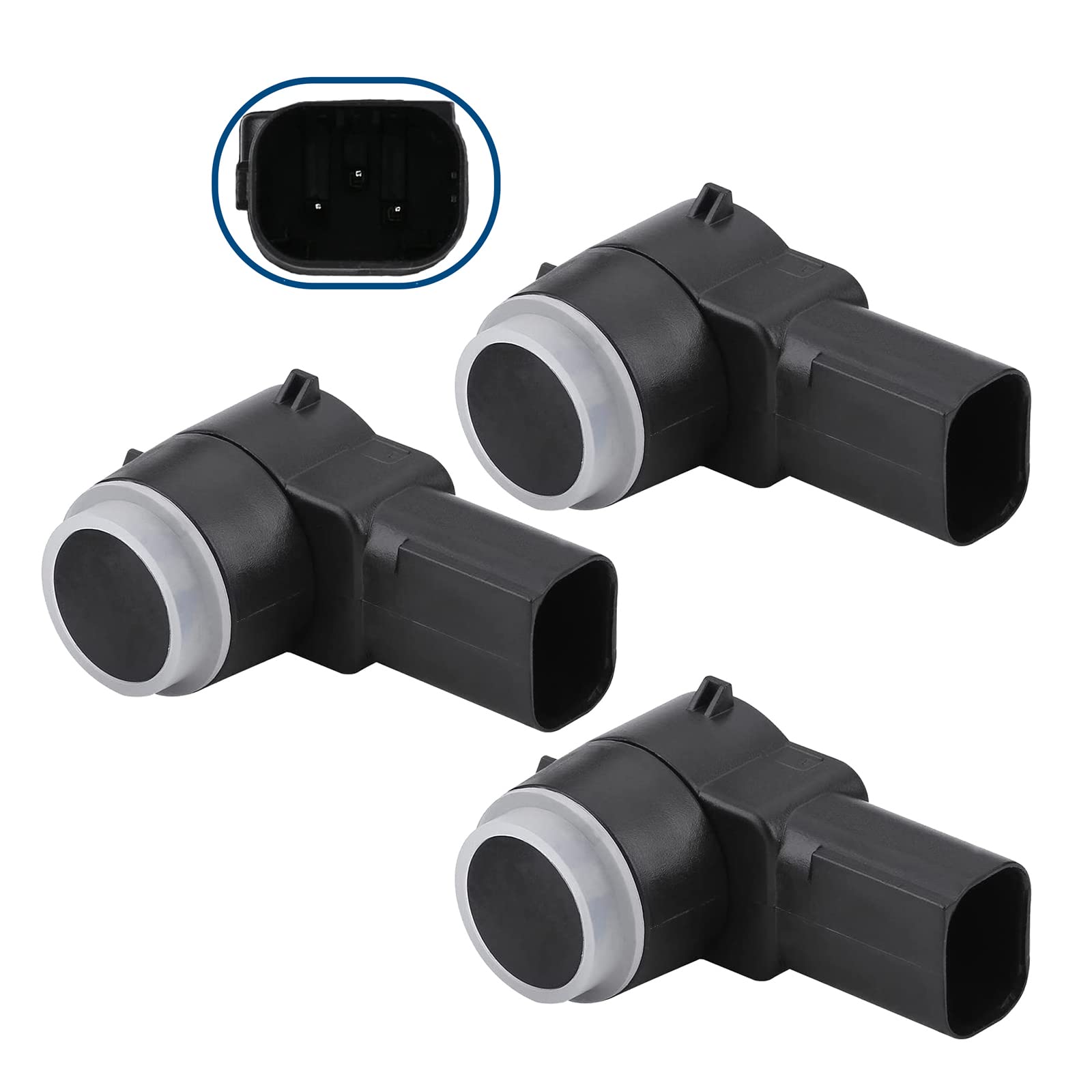 (Lot de 3) Capteurs Radar de Recul Aide Stationnement Avant ou Arrière compatible pour BERLINGO C3 PICASSO C5 III 307 308 407 PARTNER RCZ - 6590.EF 6590.A5