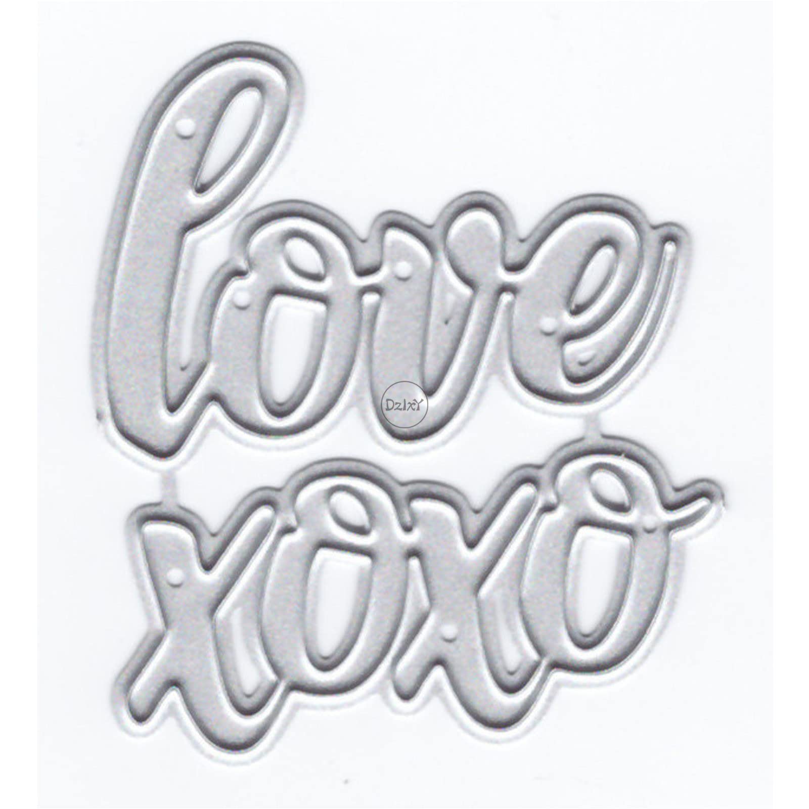 DzIxY LOVE XOXO Words Metal Cutting Dies for Card Making Embossing