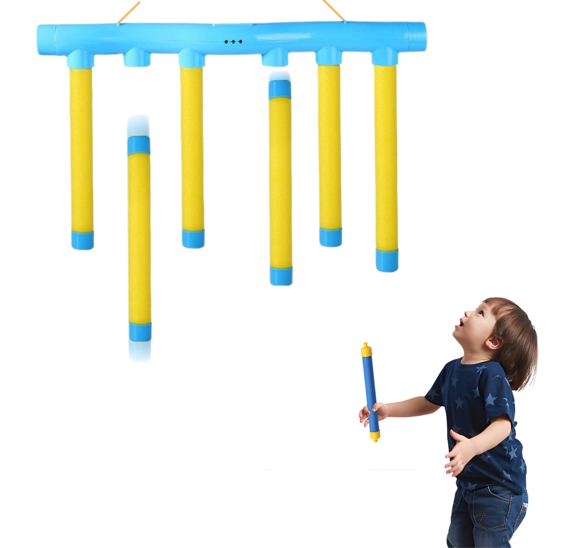 Almarix Catching Sticks Game,Falling Sticks Catching Game,Drop It Catch It Win It Reaction Game,3 Dropping Speeds Quick Reactions Training Toy,Hand-Eye Coordination Gift For Christmas (Yellow)