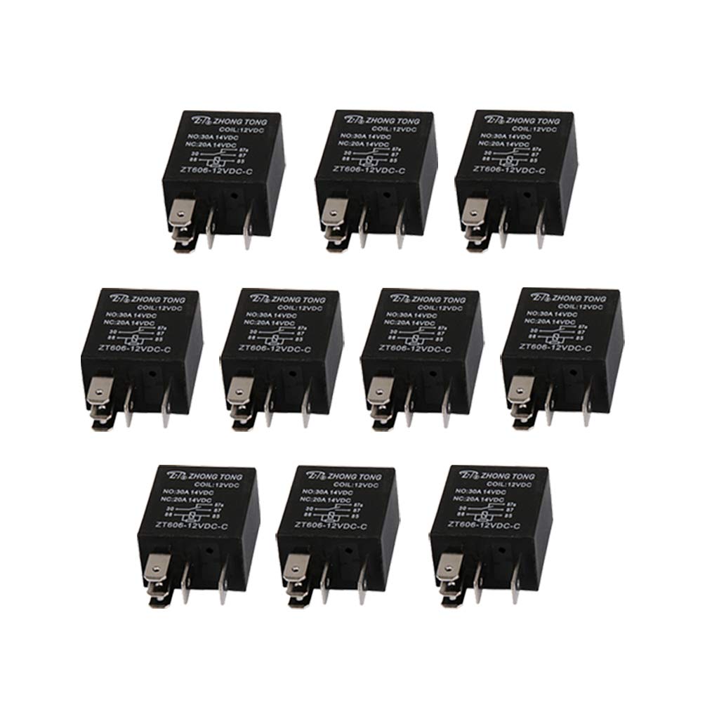 D DOLITY10Pcs General 0A/30 SPDT Relay ZT606-12V-, Automotive Replacement Parts