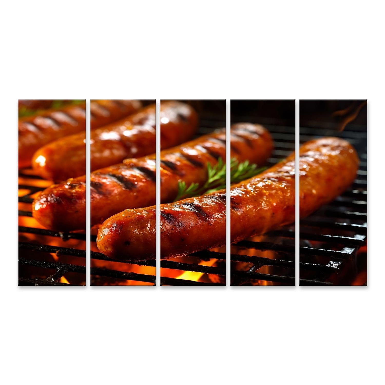 Cuisson de saucisses tableau de cuisine ambiance barbecue authentique islandburner