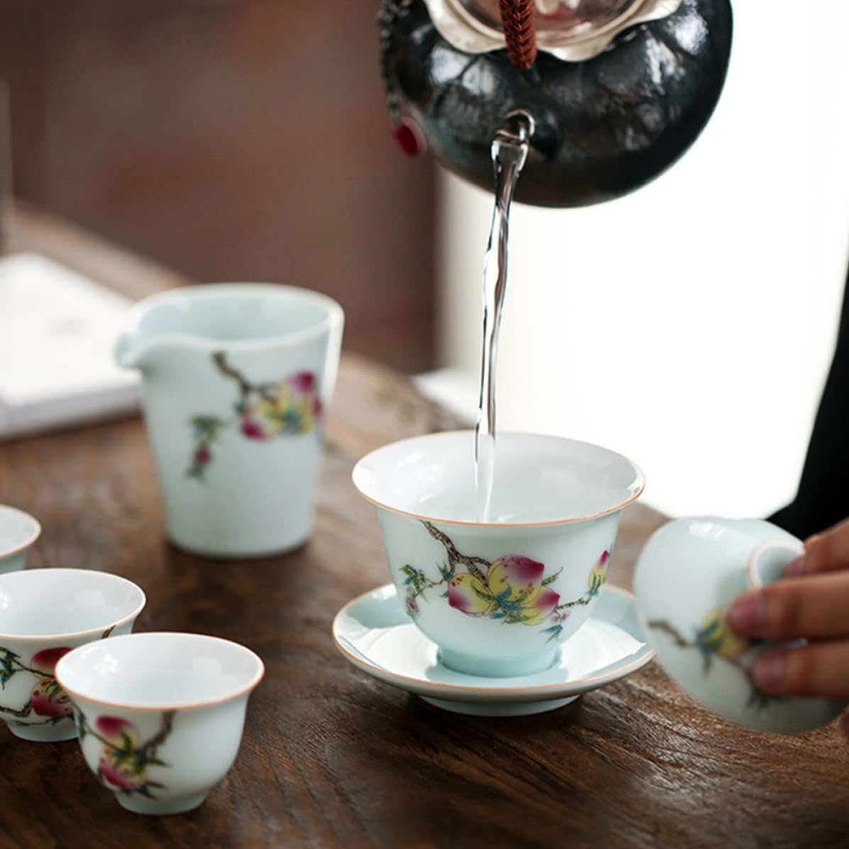 Ceramiczne filiżanki do herbaty, Filiżanka do herbaty Pojedyncza filiżanka domowych wyrobów herbacianych, delikatna
