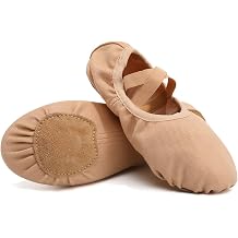 HROYL Girls Ballet Dance Shoes Women Stretch Canvas Split Sole Yoga Slippers