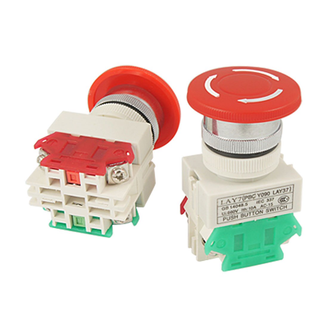 Uxcell a11051400ux0336 Red Mushroom Emergency Stop Push Button Switch
