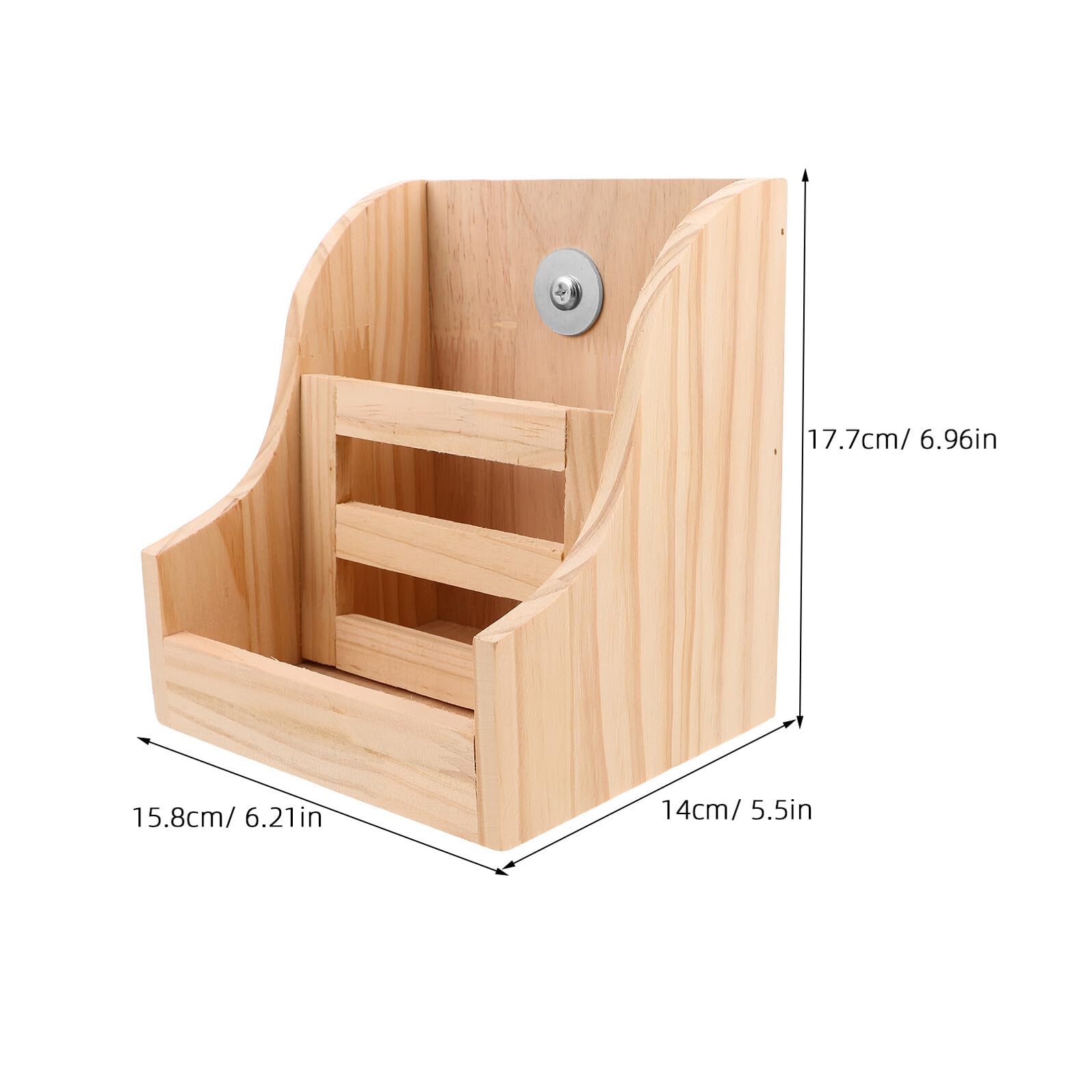 Holz Heuraufe mit Napf 2-in-1, Feste Montage für Kleintiere