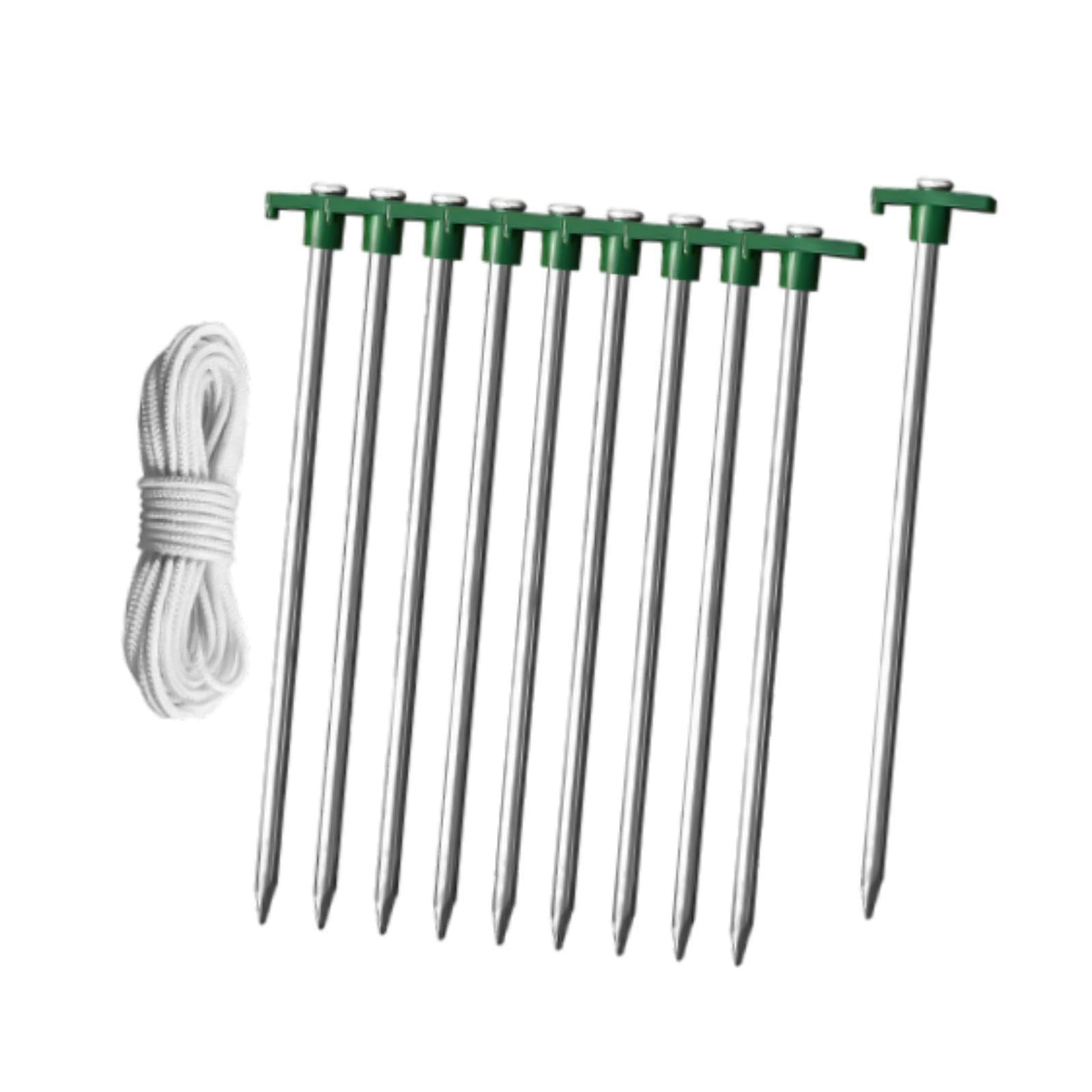 MERISHOPP® 10Pcs Tent Stakes Ground Anchors Patio Tarp Awning Shelter Camping Tent Pegs | Sporting Goods | Outdoor Sports | Camping & Hiking | Tents & Canopies | Tent & Canopy Accessories