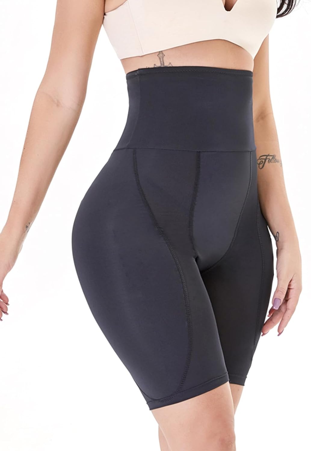 ALINBAIST High Waist Butt Lifter Shapewear Shorts for Women – Hip Pads & Tummy Control Padded Underwear for Curvy Look