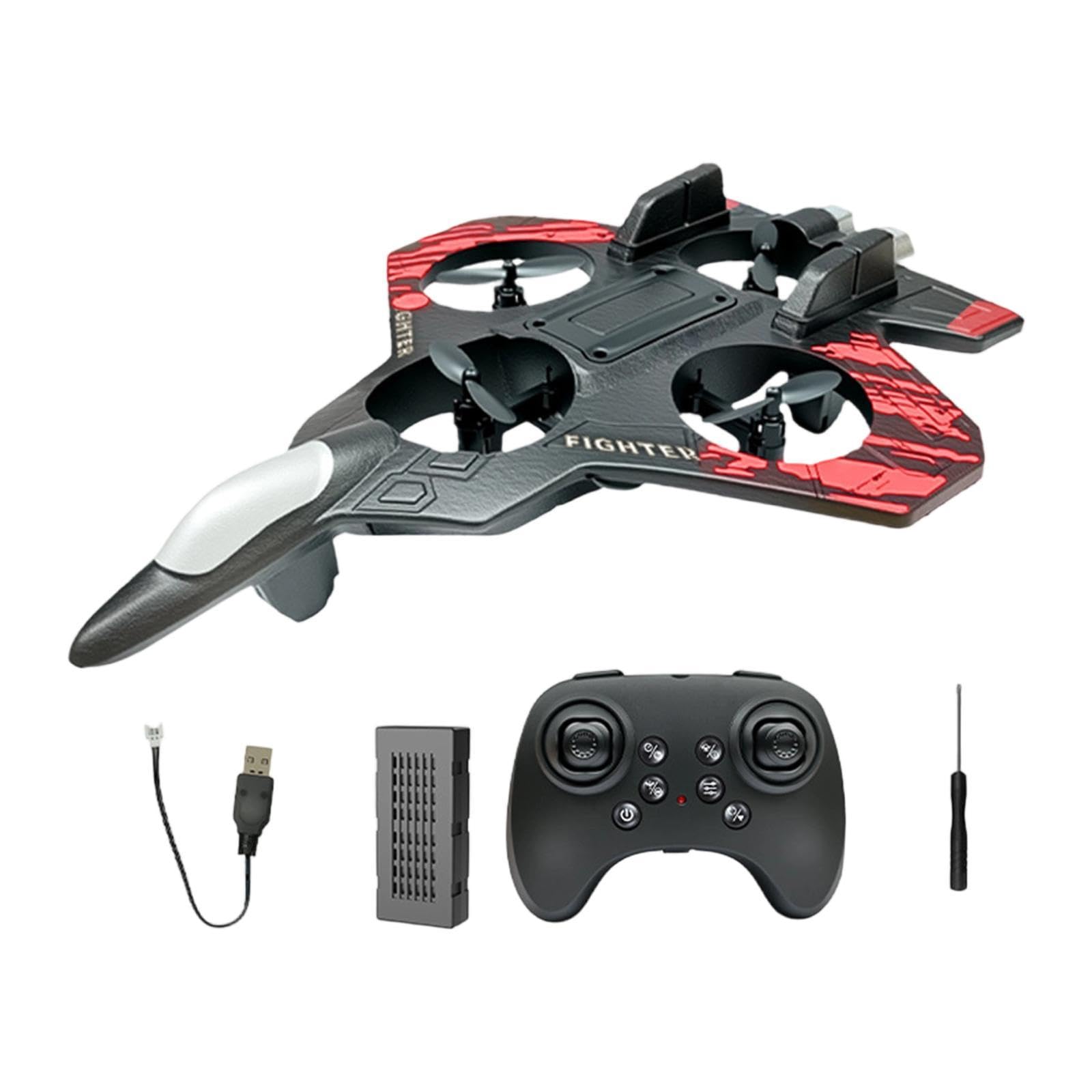 Qianly Avión Teledirigido de Fija Planeador RC Espuma de Control Remoto Diseño Estable y Juguete Volador Fácil de Manejar Adecuado para, Rojo