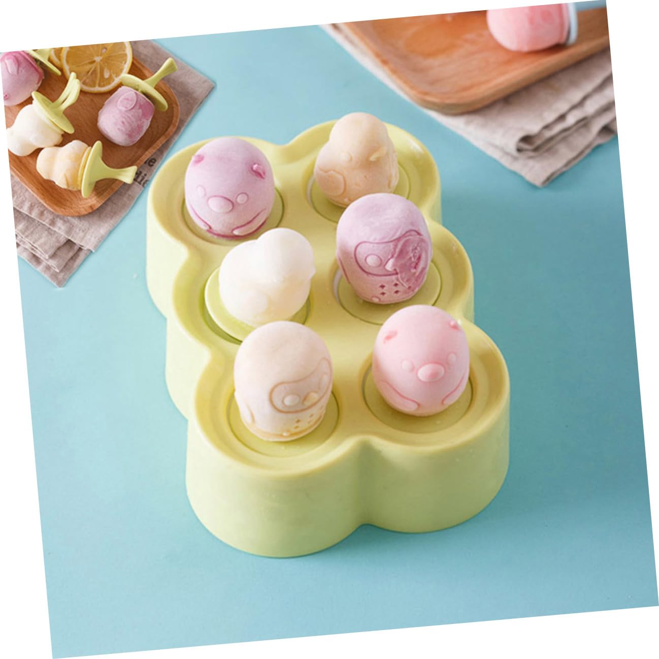 DECHOUS 4 Ensembles Moule à Glace Silicone Soi-même Moules à Glaçons Été Animaux
