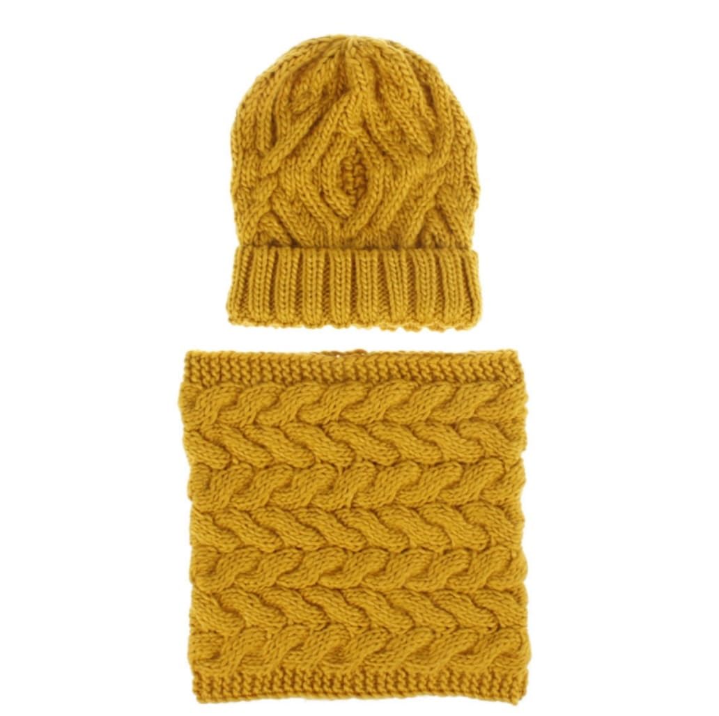 Chapeau d'hiver Ensemble Bonnet Et Écharpe en Tricot pour Femmes, Cache-Cou, Ample Et Épais, pour Filles, Hiver Chaud Chapeau(G)