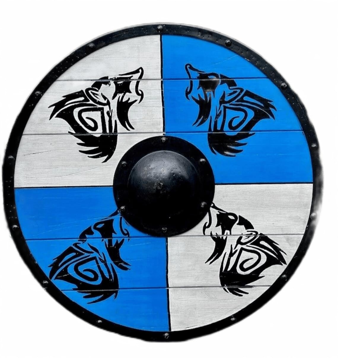 REAL NAUTICAL STORE Ragnar Viking Shield Battle Ready Viking Shield, Wooden Viking Shield, Viking Cosplay Wooden Medieval Role Paly