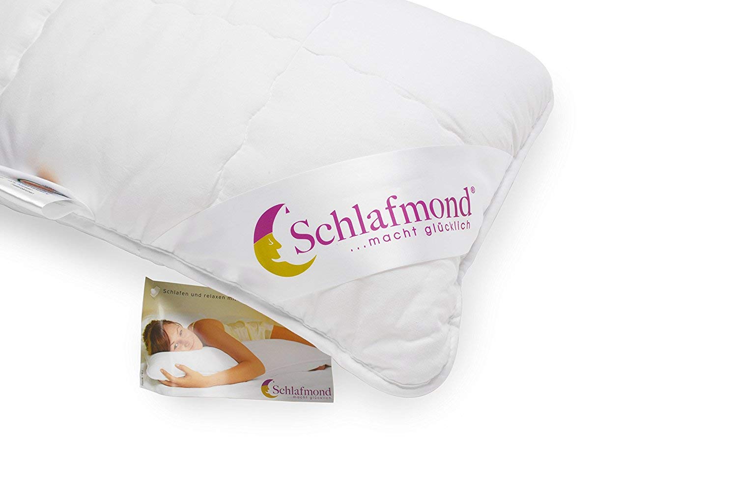 Schlafmond Cosimo Seitenschläferkissen 40 x 140 cm - Kissen Seitenschläfer, Stillkissen & Schwangerschaftskissen - Aloe Vera Baumwolle Bezug & Reißverschluss – Waschbar bis 60 Grad - Made in Germany