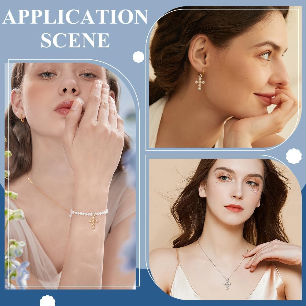 WADORN 24pcs Gold Plated Cross Charms 2 Colors Alloy Religious Cross Pendants for Christian Jewelry Making Bracelets Necklaces Keychain Church Decoration Easter Gifts - Image 5