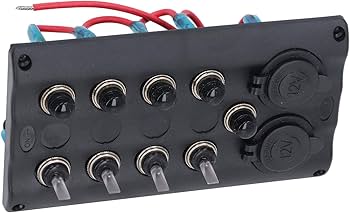 Amazon.co.jp: 配線済みスイッチパネル、4 ギャングスイッチ