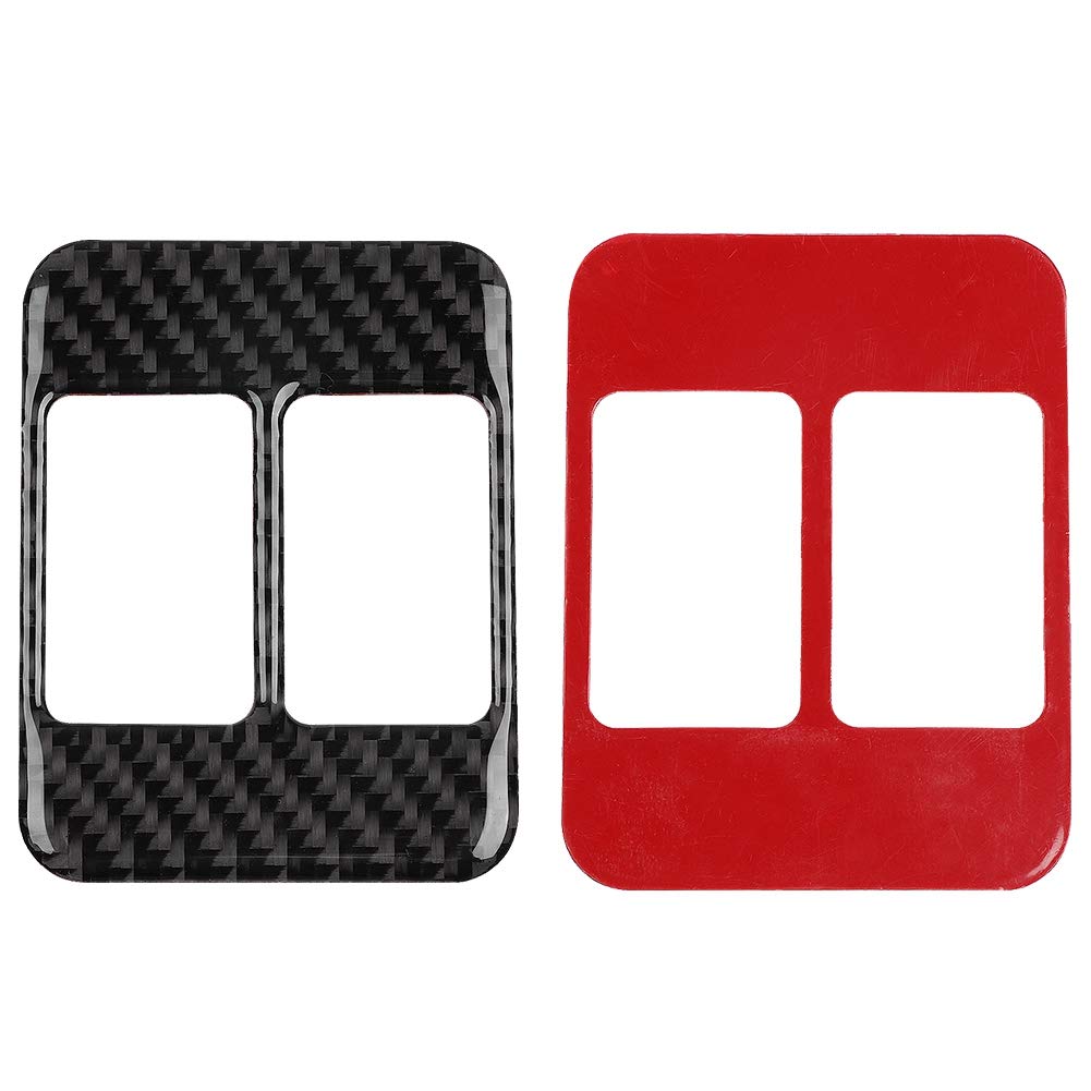 runat Seat Heating Button Cover, Carbon Fiber Center Console Button Cover, Not Easy Peel Off for 86 2013-2017