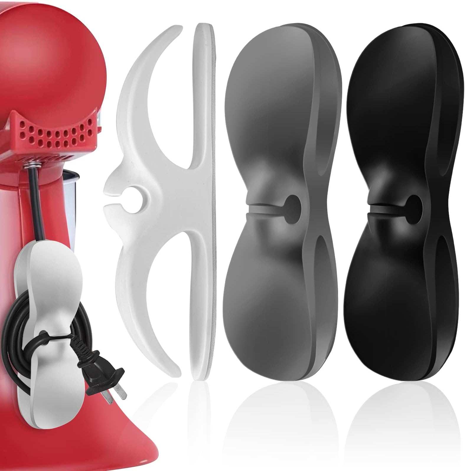 Cord Organizer for Appliances, Upgraded Cord Wrapper, Cord Holder, Cord Winder, Cable Organizer Stick on Kitchen Appliances Mixer, Coffee Maker, Pressure Cooker, Air Fryer and Other Appliances,3 Pack