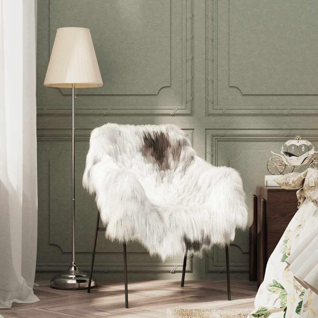 Schafpelz Mischfarbe Schaffell Teppich 60-70x90-100 cm Mehrfarbig Dekoration und Wohndeko für Wohnzimmer Schlafzimmer Flur Gemütlichkeit und Blickfang