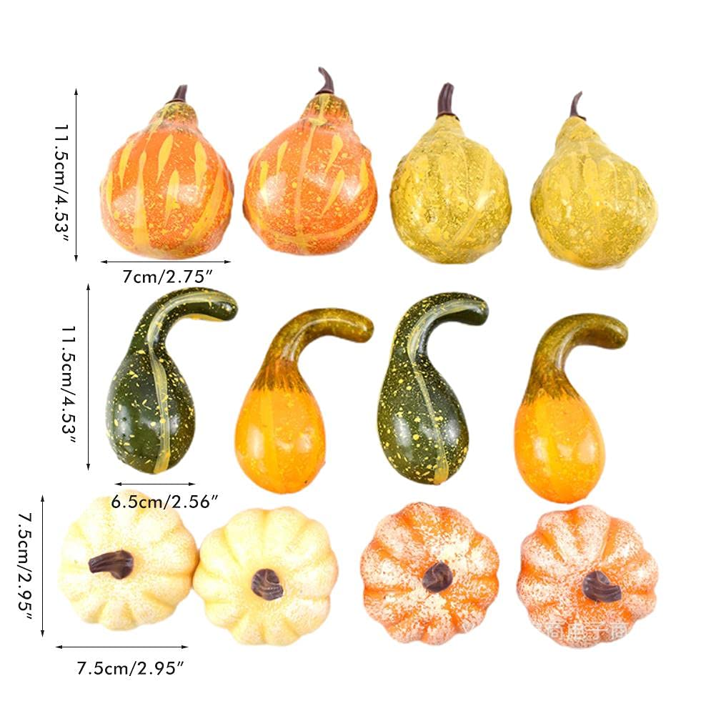 12 zucche di Simulazione di Halloween Modelli di Zucca in Schiuma Artificiale per la Decorazione di Halloween Little Surprise