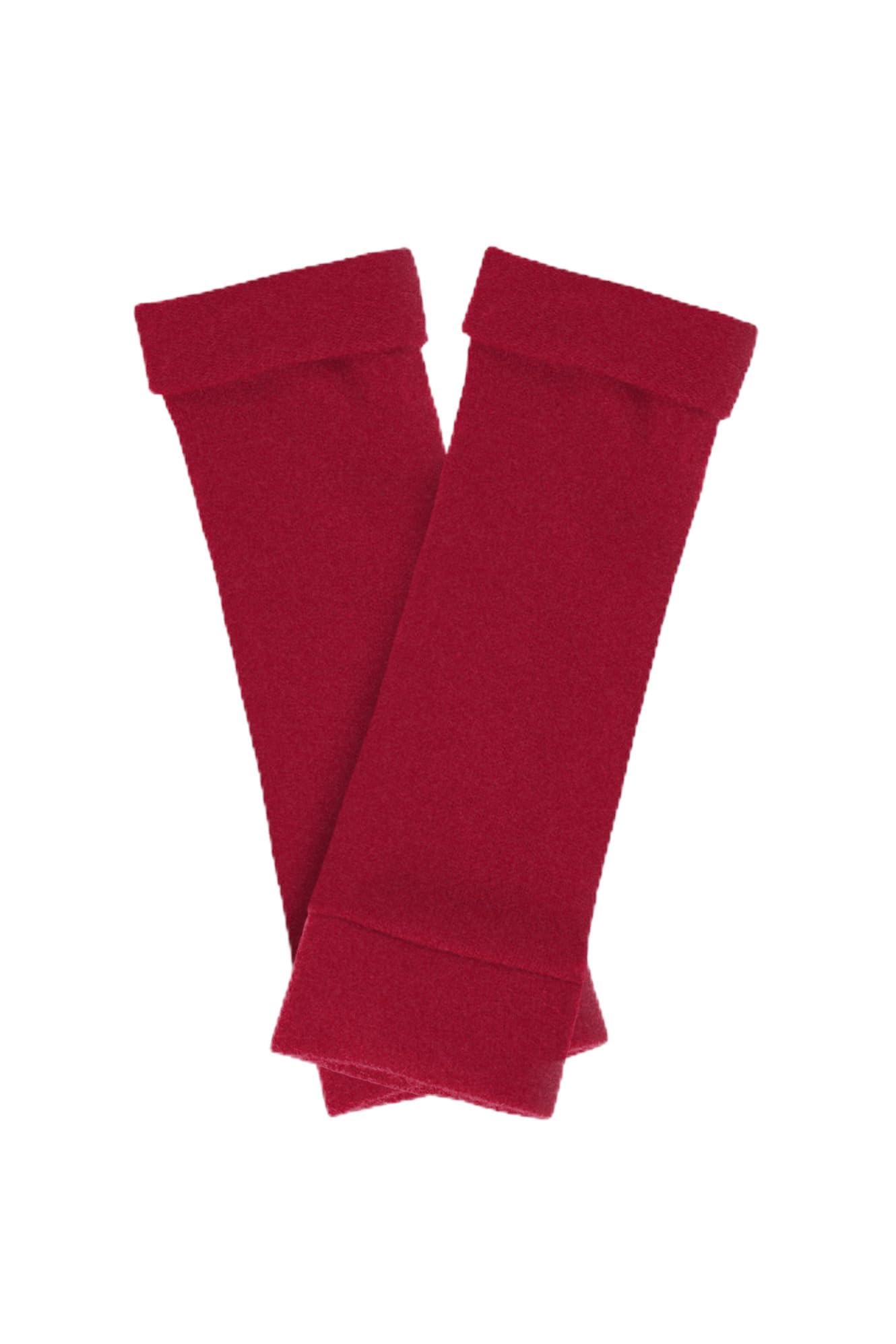 Turtle Doves 100% Recycled Cashmere Fingerless Gloves Berry