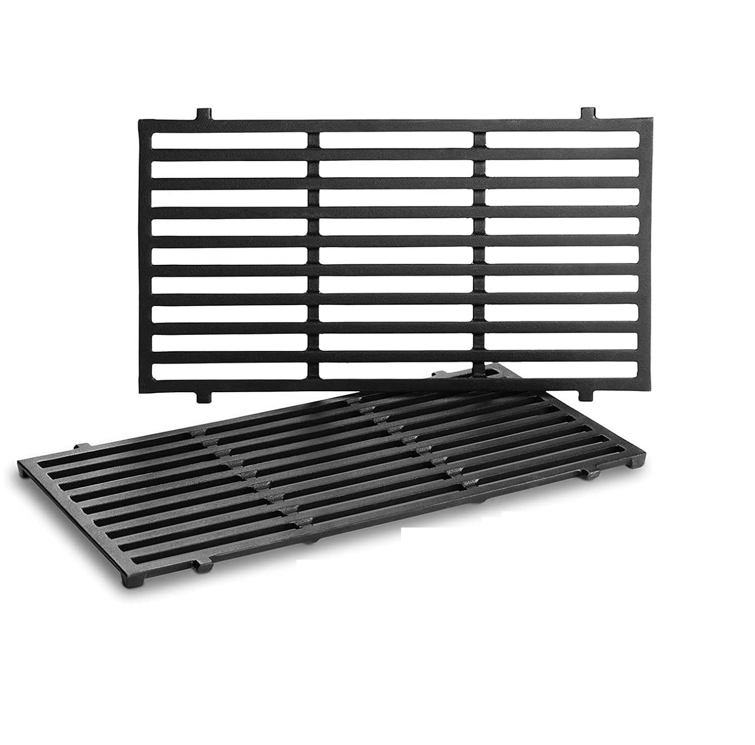 GRISUN 44.5 x 26cm Cooking Grates for Weber Spirit 200 Series, Replacement Grill Grids 7637, for Spirit E-210, E-220, S-210, S-220 with Front Control Panel, Cast Iron Material