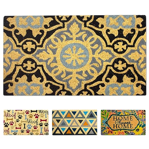 LUA VIKA Coir Doormat - Printed - 40x70 cm - Outdoor Door mat - Front Door mat outside - Doormats outside