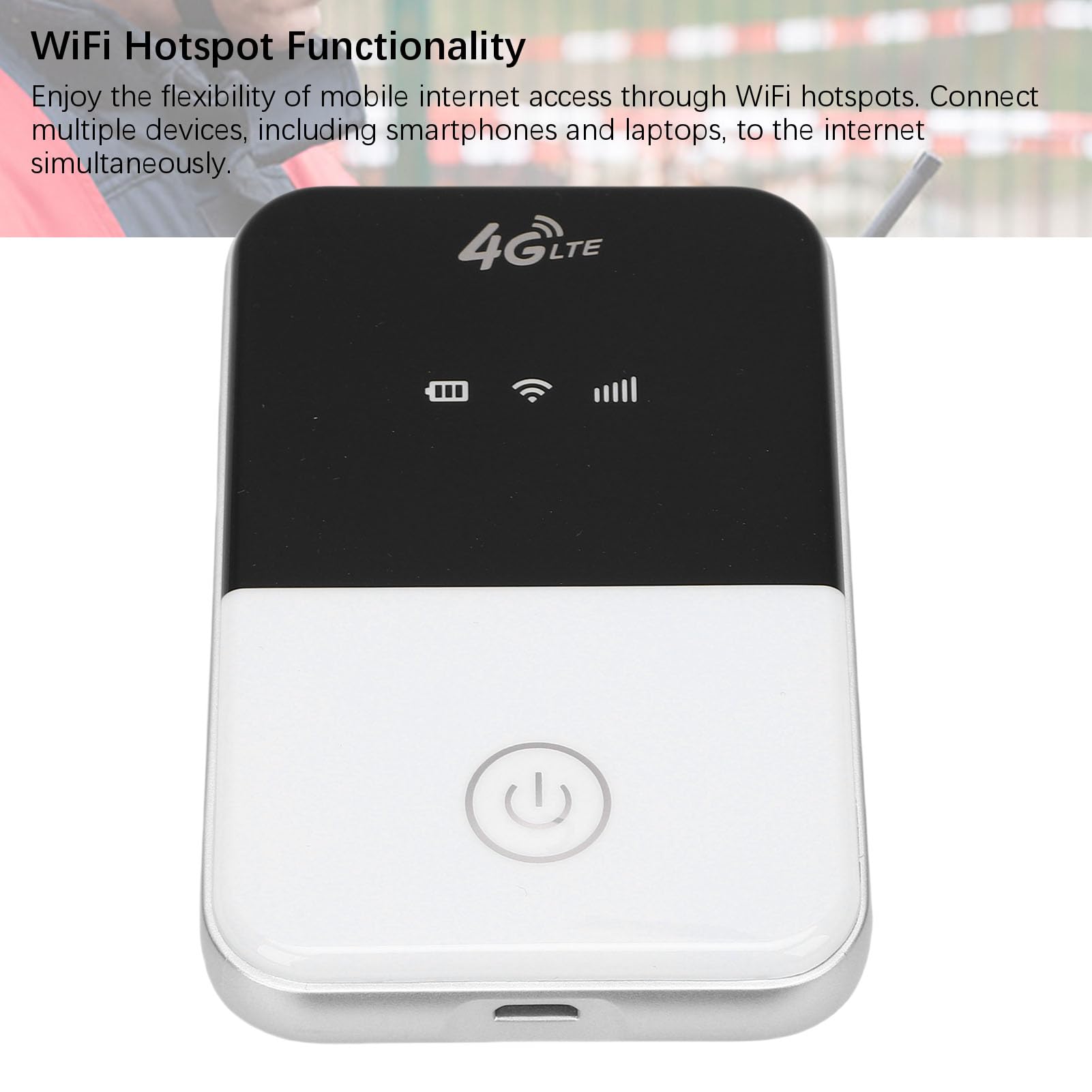 Yctze Router da Viaggio Hotspot Mobile Ad Alta velocità 150 Mbps 4G, Router Internet Portatile per Auto, Compatibile con Bande 4G Globali, Si Collega a Dispositivi, Batteria da 2100 MAh