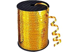 500 Yards Gold Crimped Curling Ribbon for Parties and Crafts