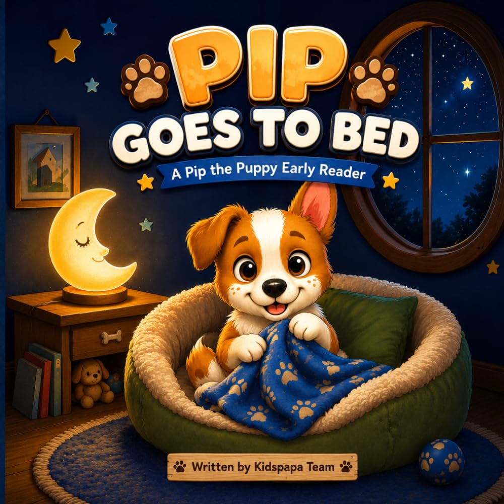 Pip Goes to Bed: A Pip the Puppy Early Reader — A Sweet Bedtime Story for Toddlers and Beginning Readers (Pip the Puppy: My First Reader)