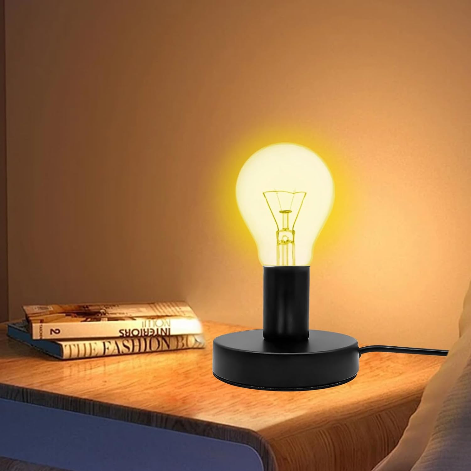 Pack of 2 E27 Desk Lamp Socket with Switch Lamp Holder E27 with 1.8 m Power Cable Table Lamp Base with EU Plug for Bedroom Living Room Lighting Decor