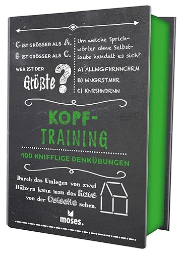 moses. Quiz-Box Kopf-Training | 100 knifflige Denkübungen für einen fitten Kopf | Für Kinder ab 12 Jahren und Erwachsene
