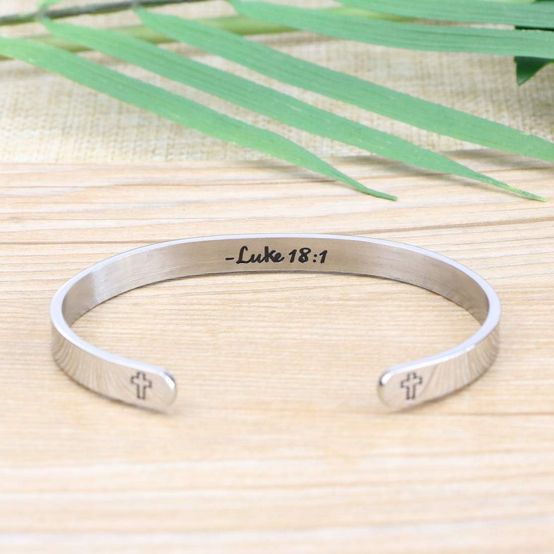 𝐂𝐡𝐫𝐢𝐬𝐭𝐢𝐚𝐧 𝐁𝐫𝐚𝐜𝐞𝐥𝐞𝐭𝐬 for 𝐖𝐨𝐦𝐞𝐧 Inspirational Religious Gifts for Her Bible Verse Bapstism Jewelry Cuff Bangle - Image 4
