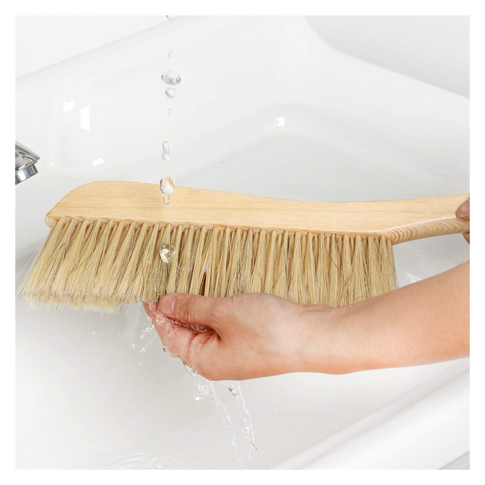 Plumero doméstico, Cepillo Suave for Polvo con Mango Largo de Madera, for Limpiar el Pelo sofás, sábanas, colchas, alfombras, Herramientas Limpieza Reutilizables