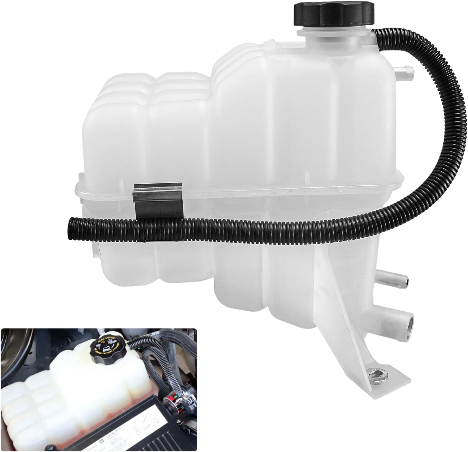 603-125 Engine Coolant Reservoir Tank with Sensor & Cap & Hose, Compatible with 2001-2007 Chevrolet Silverado 2500 HD Classic Silverado 3500 Classic | GMC Sierra 2500 HD Classic Sierra 3500 Classic