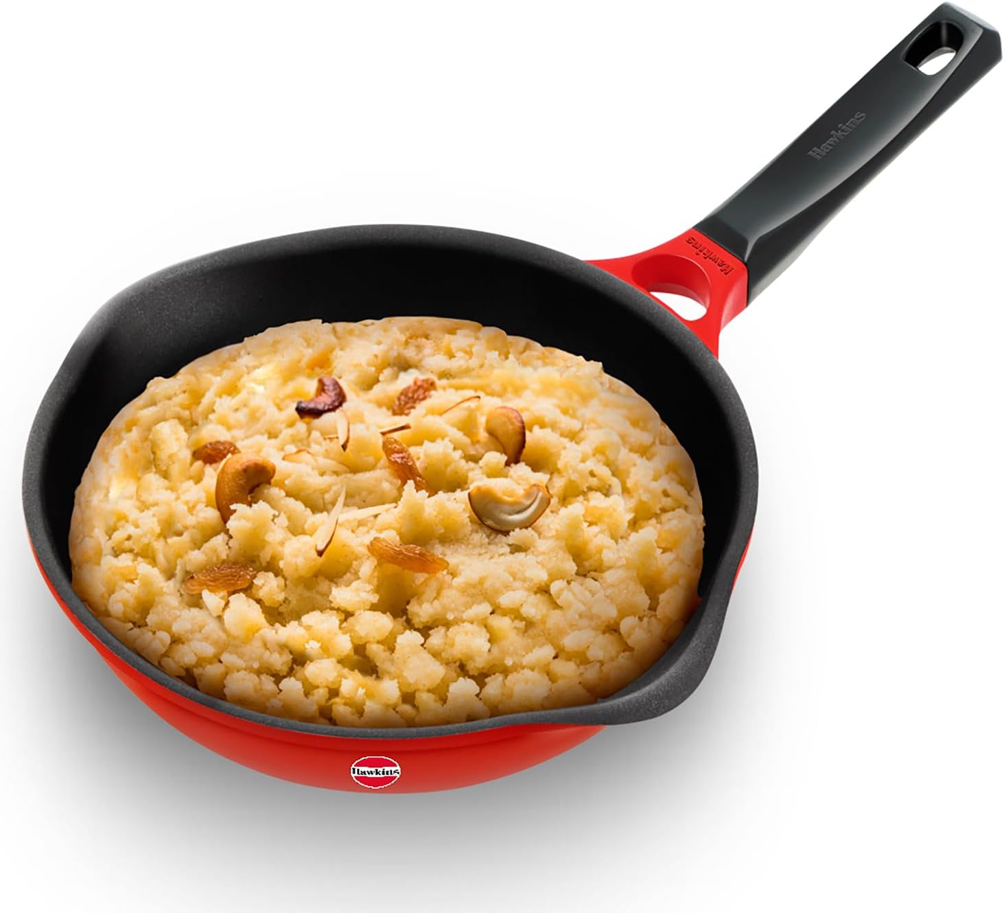 Hawkins 20 cm Frying Pan, Die Cast Non Stick Fry Pan, Ceramic Coated Pan, Induction Fry Pan, Small Frying Pan, Red (IDCF20)