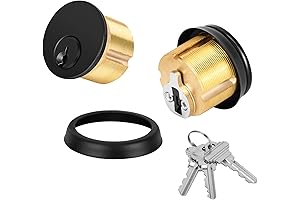 Adams Rite Style Cam Lock Cylinder Replacement for Commercial Storefront Door Locks (Brass)